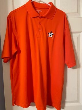 Antigua Bright Orange Houston Astros Polo Shirt